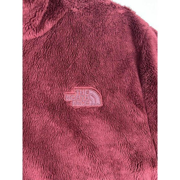 The North Face Women’s XL Osito Fuzzy Full Zip Fleece Jacket Solid Maroon - Picture 9 of 14